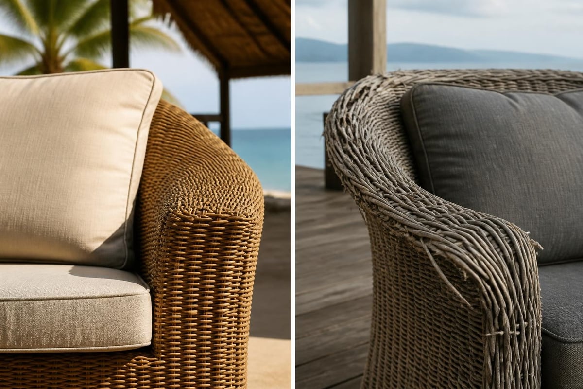 Commercial rattan furniture materials comparison