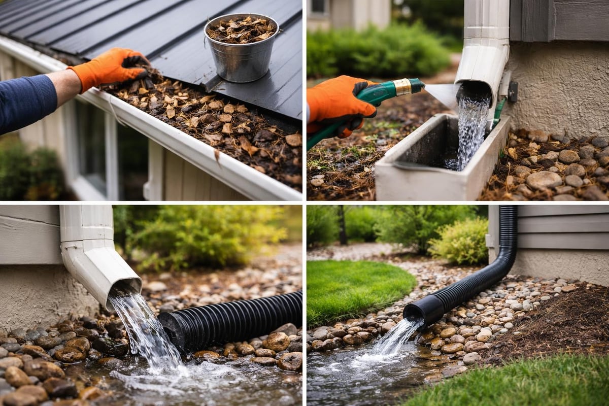 Metal roof drainage maintenance