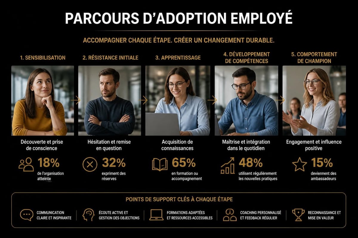 Employee adoption journey for digital workplace
