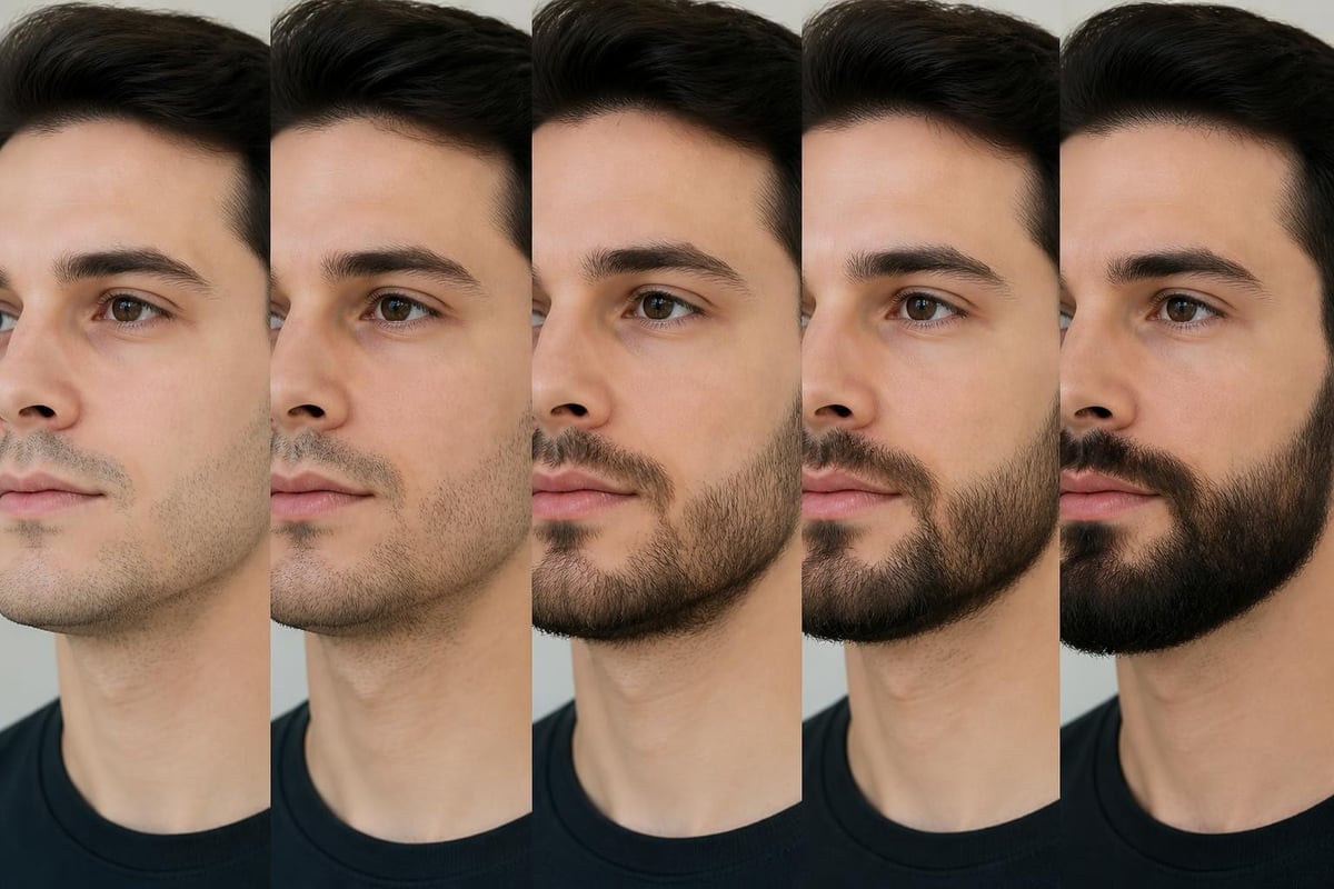 Beard transformation timeline