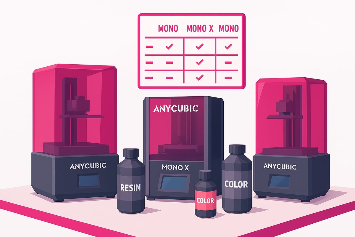 Tabla de Tiempos de Exposición Recomendados por Modelos y Resinas Anycubic 2025