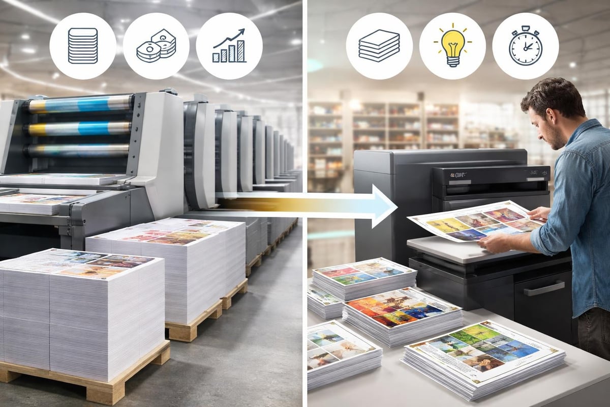 Offsetdruck versus Digitaldruck