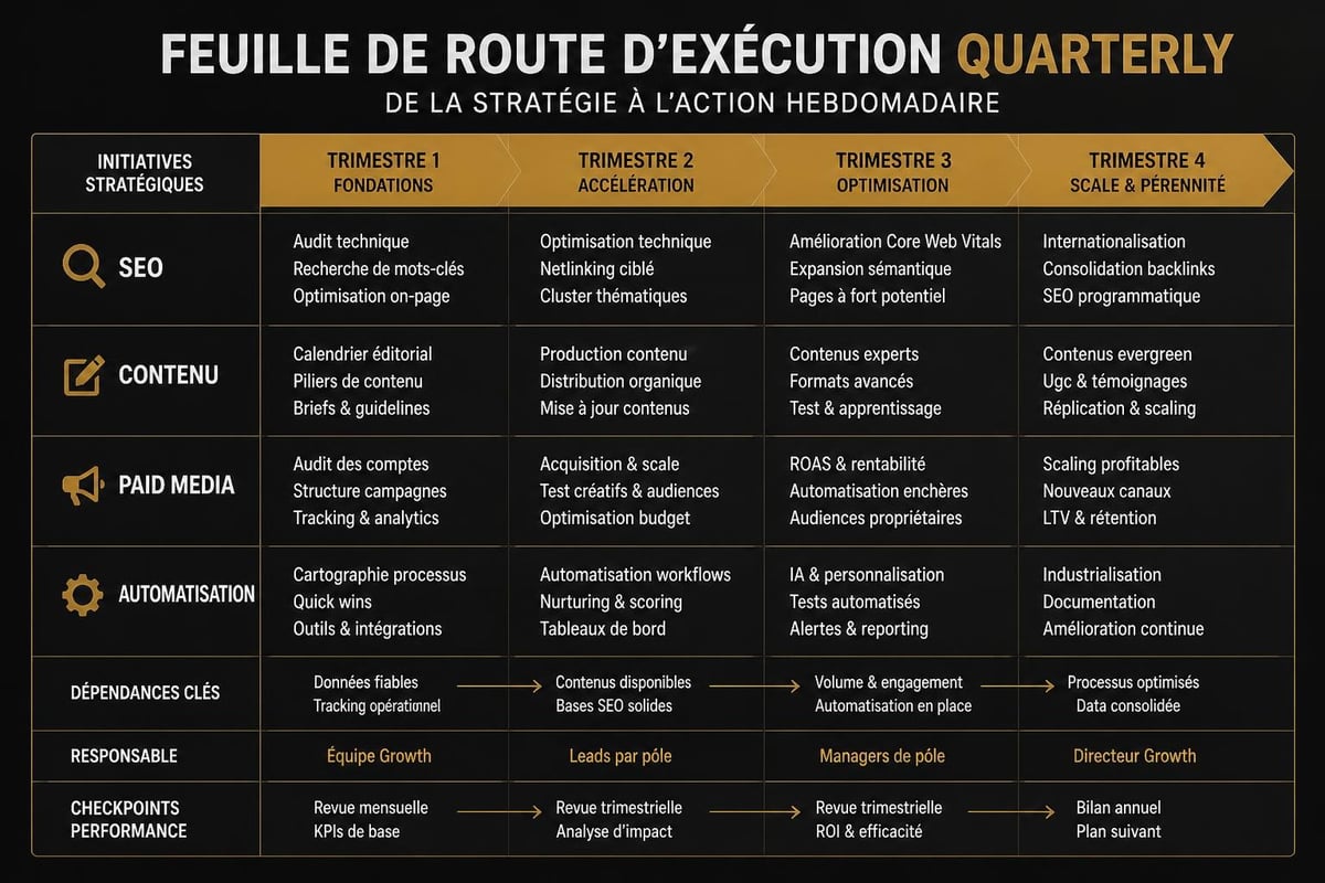 Marketing plan execution roadmap