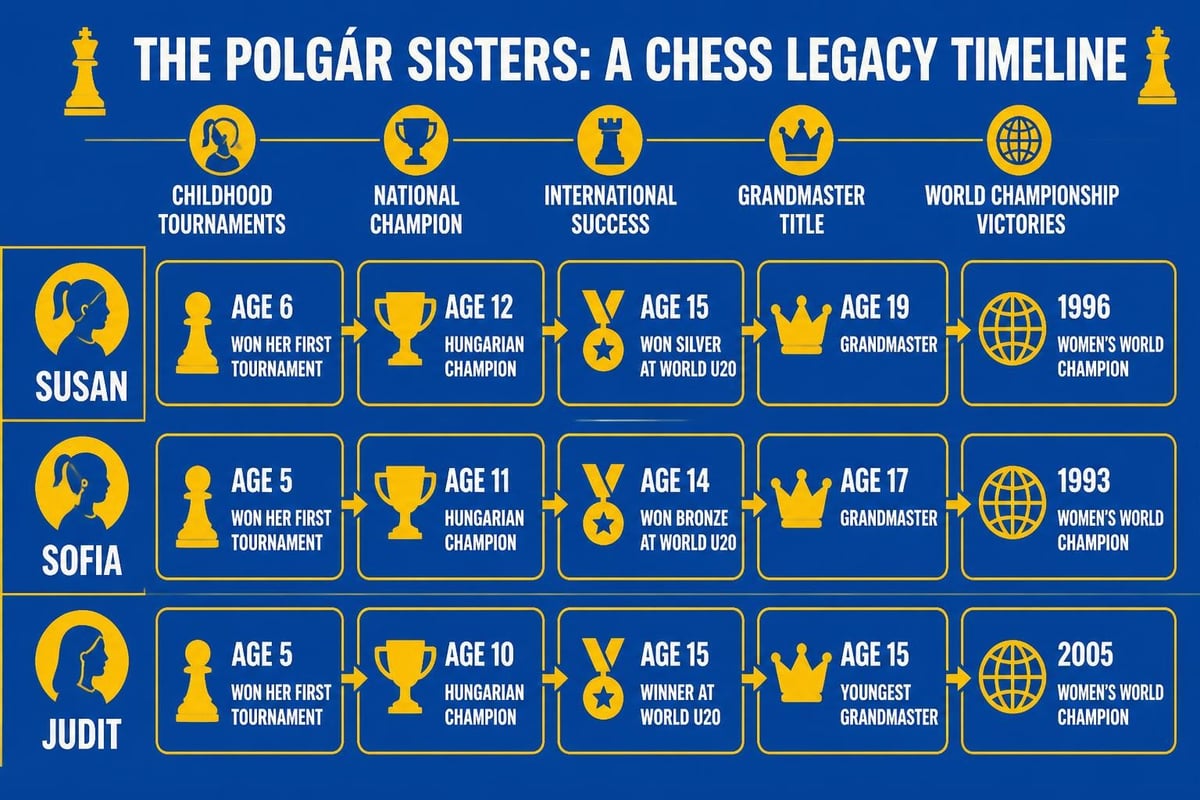 Polgar sisters chess achievements timeline