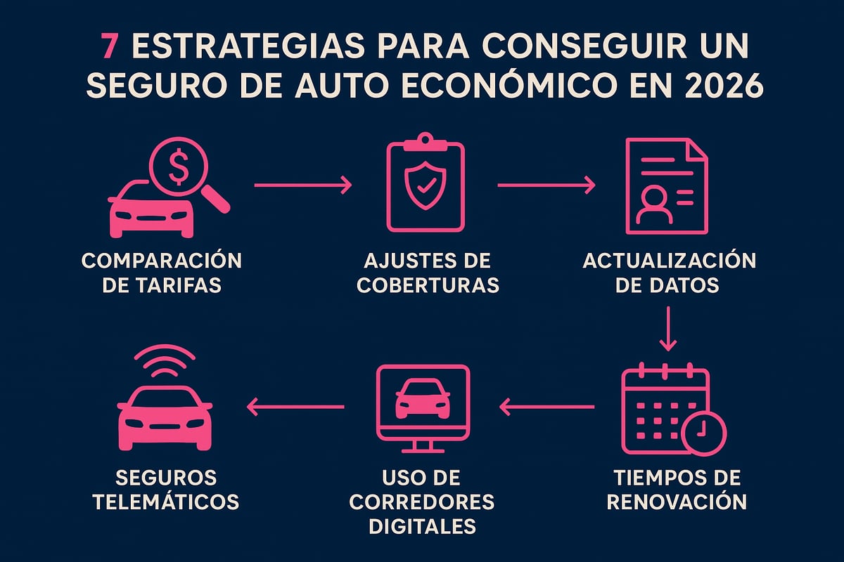 7 Estrategias Clave Para Conseguir Un Seguro De Auto Econ&oacute;mico 2026