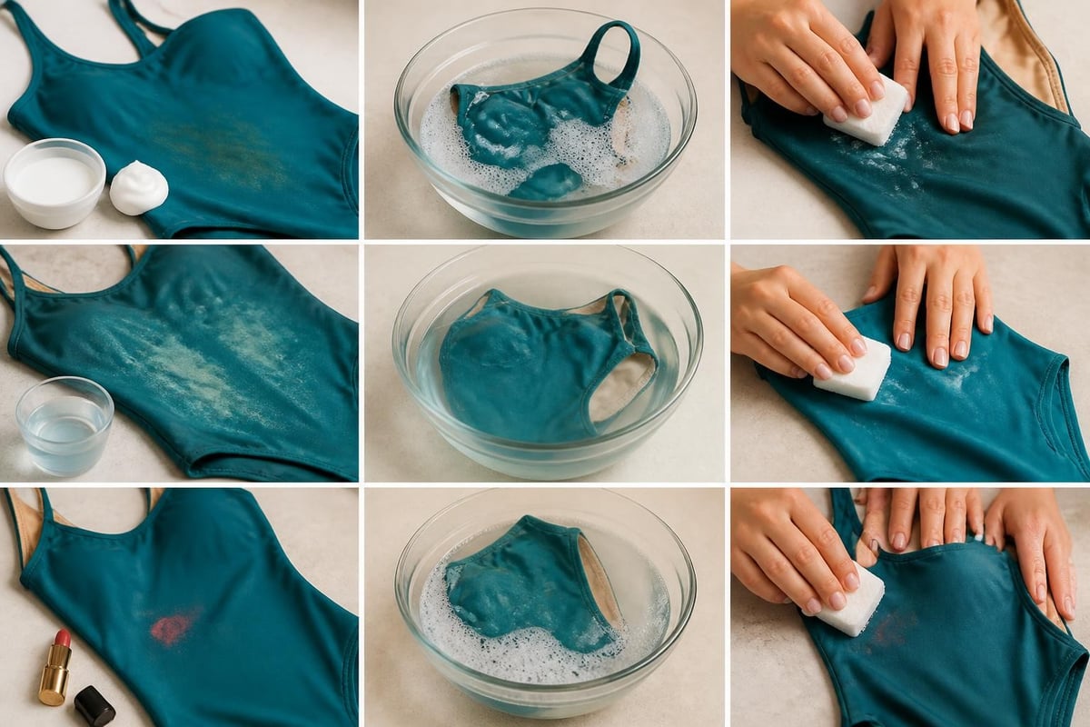 Proper bathing suit stain treatment methods