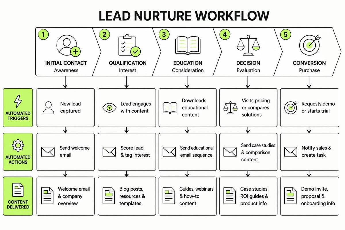 CRM lead nurture workflow