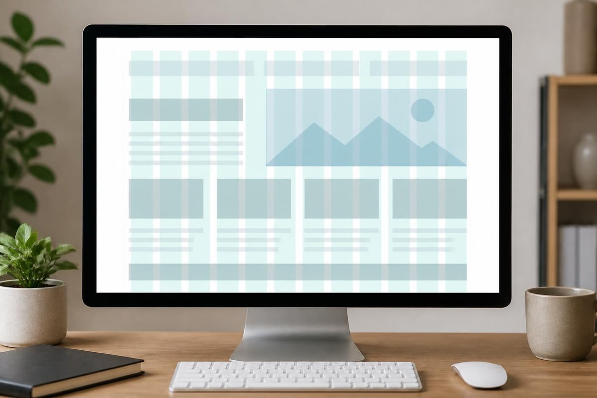 Grid-System für Website-Layout