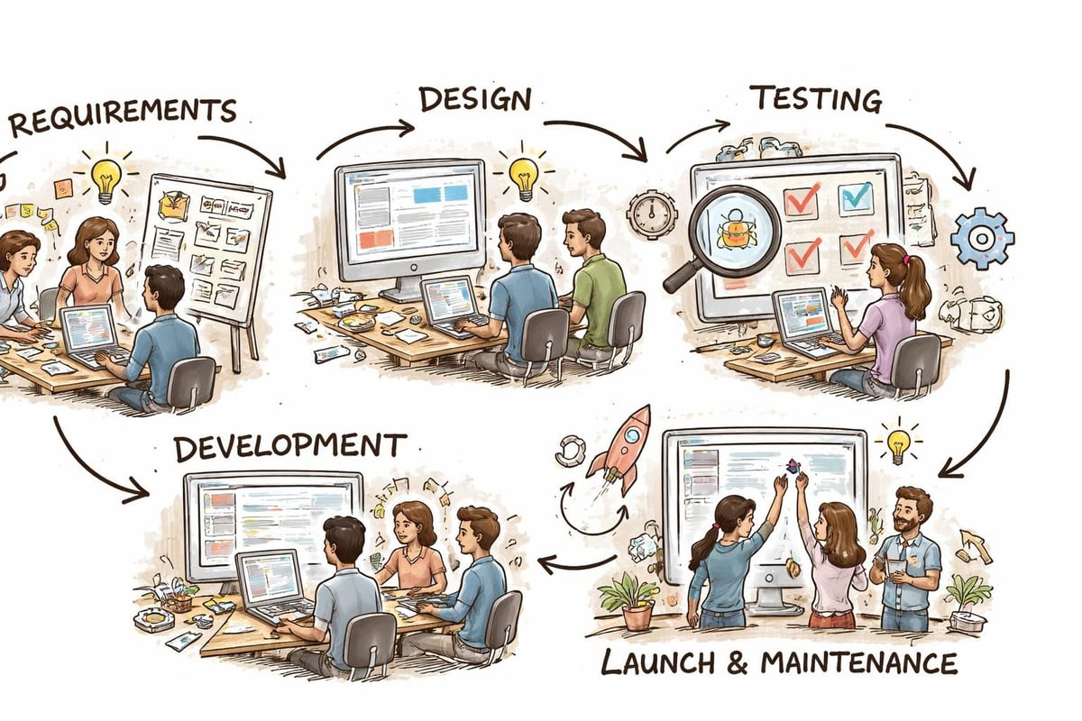 Web development project workflow