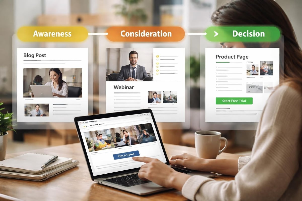 Website visitor journey mapping