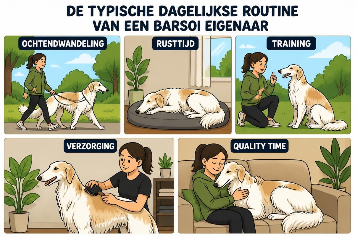 Daily life of a borzoi owner