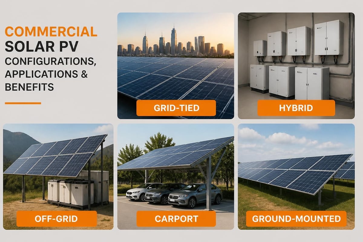 Commercial solar PV system configurations