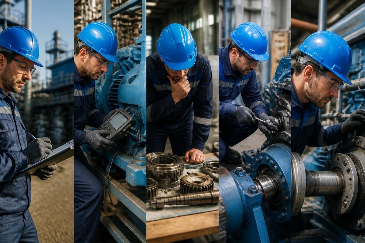Field mechanic performing on-site diagnostics