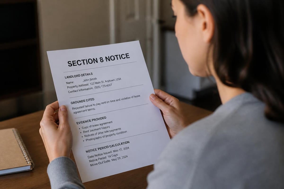 Required elements of a valid Section 8 notice
