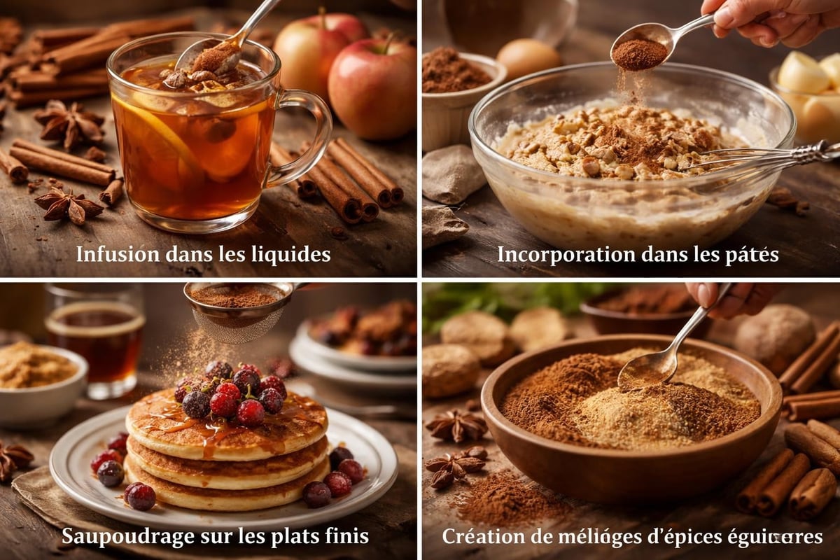 Techniques d'incorporation de la cannelle dans diverses préparations