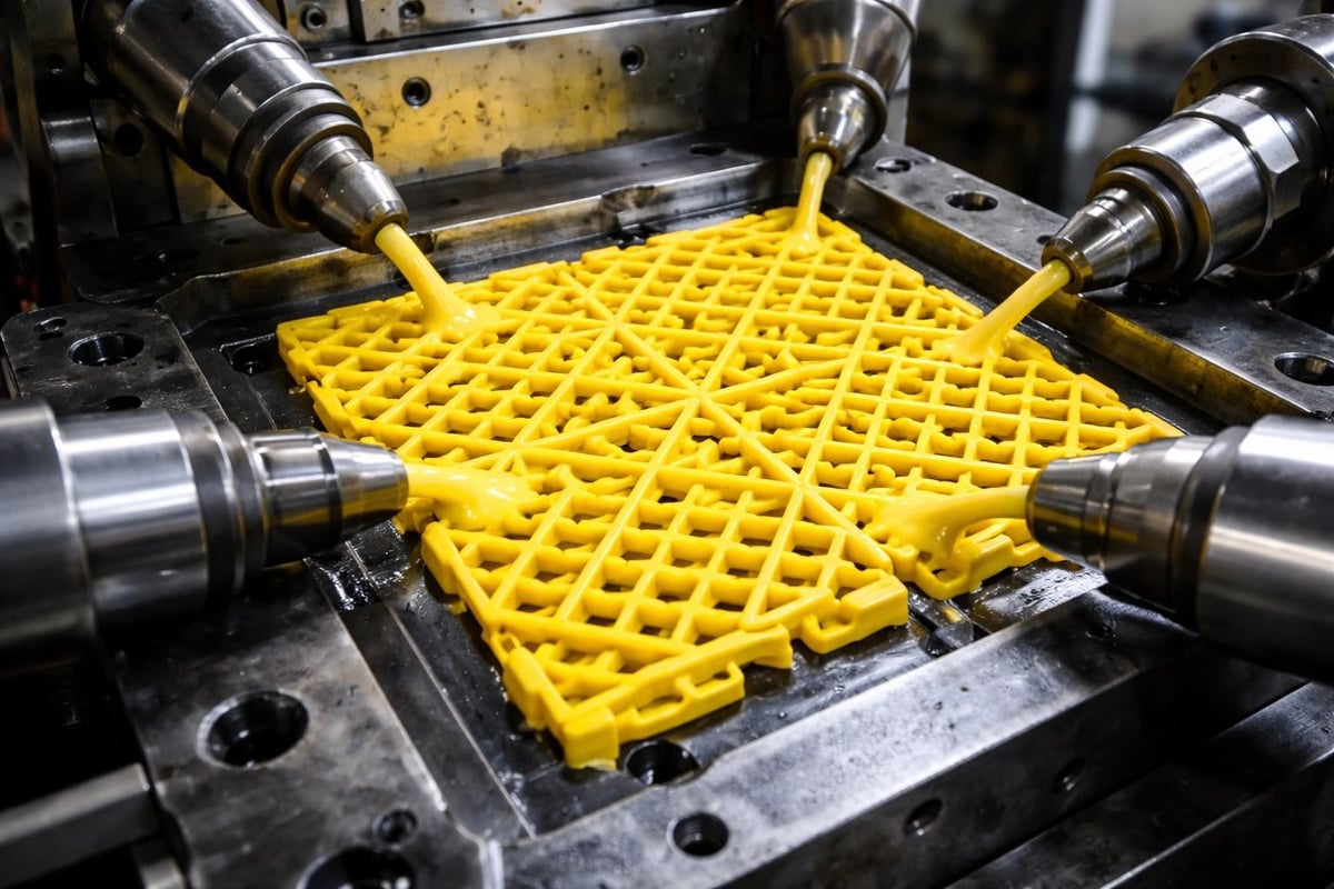 Swisstrax four-point injection molding