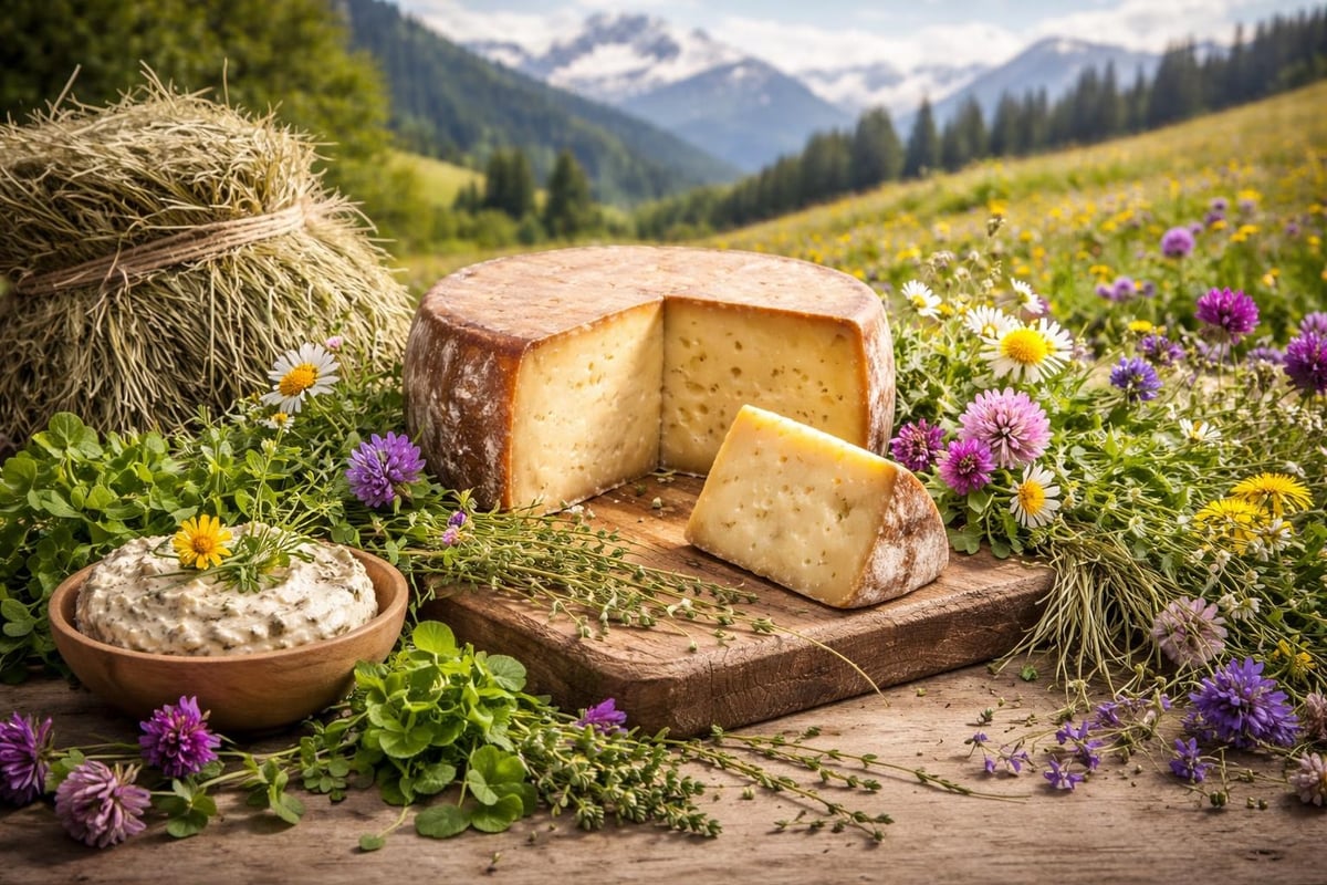 Heumilch Käseproduktion