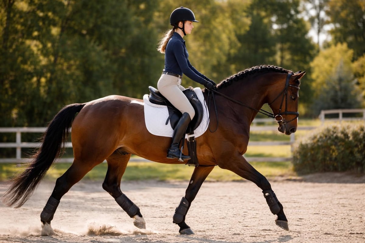 Male rider demonstrating proper position