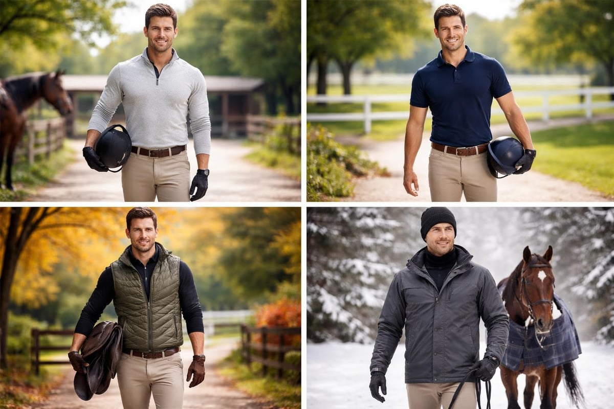 Seasonal riding outfit comparison