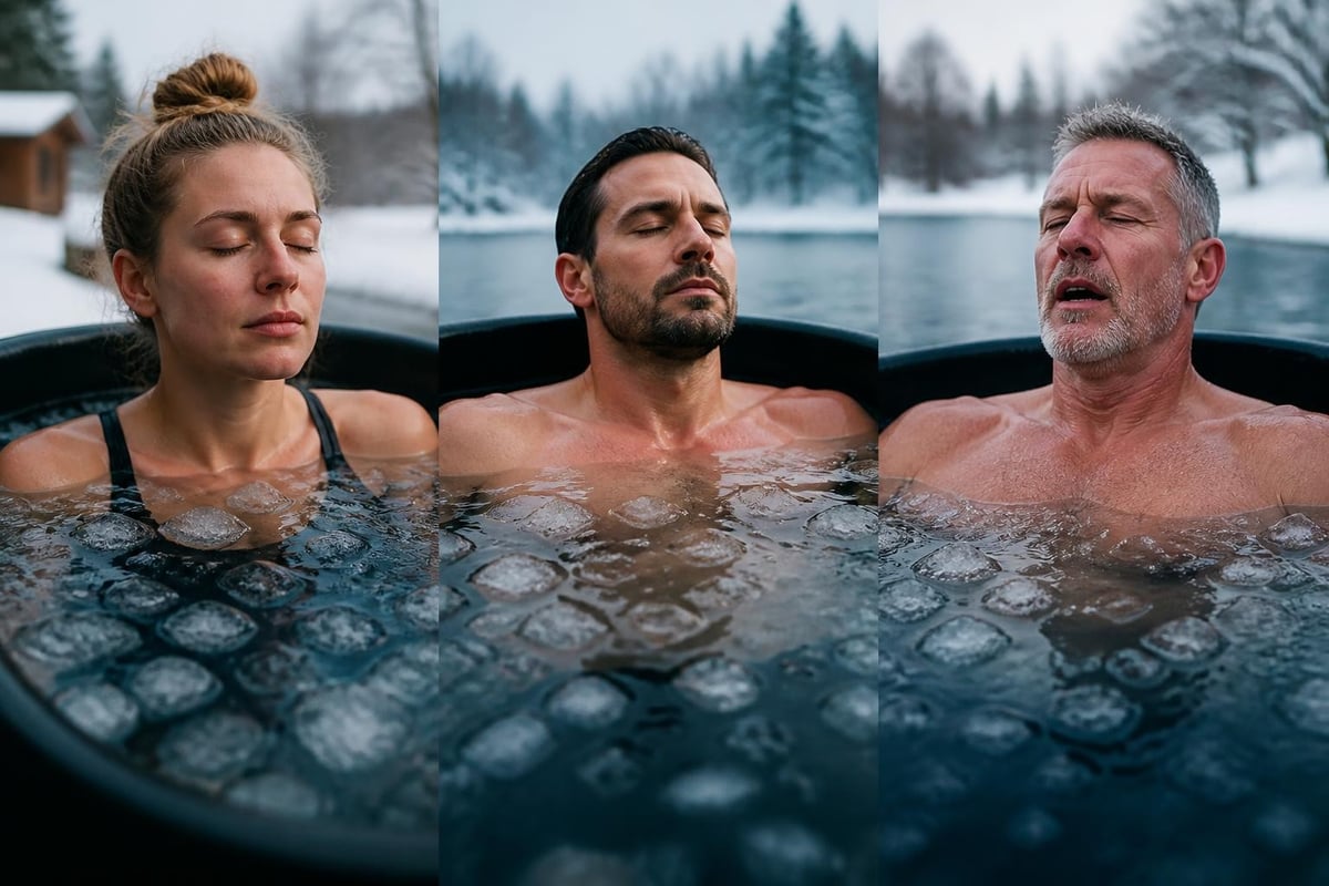 Temperature zones for cold plunge therapy