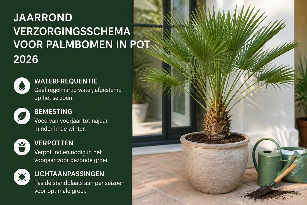 Palmverzorging seizoenskalender