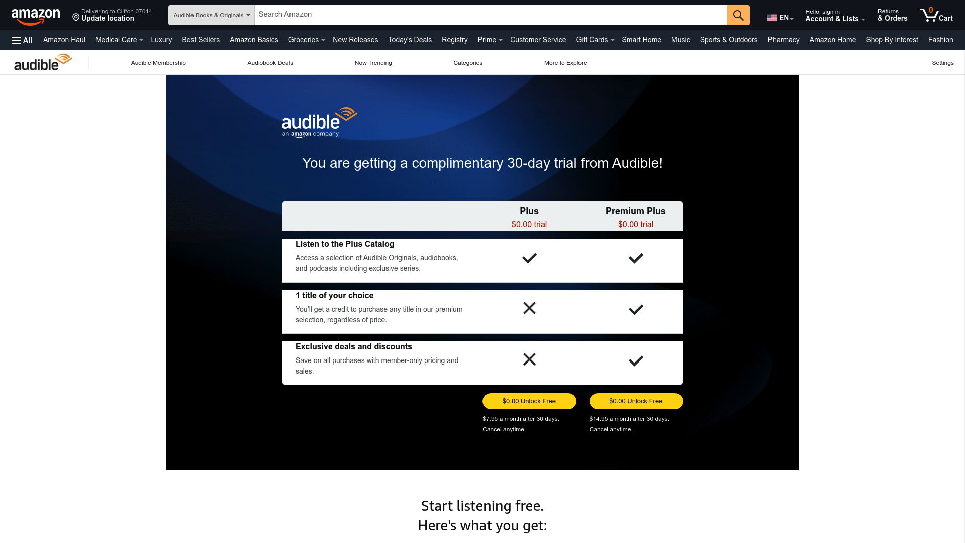 Top 10 Best Selling Digital Products on Amazon 2025 - Audible Audiobooks Subscription