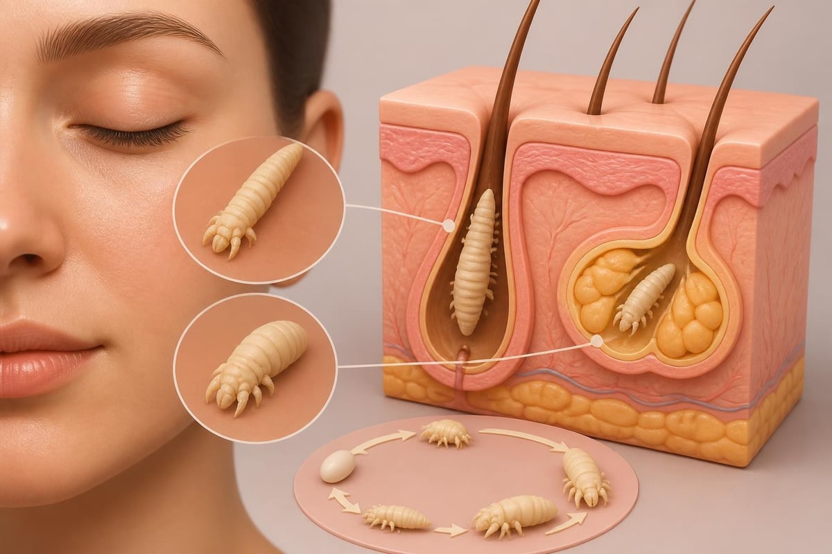 顔ダニの種類と生息場所