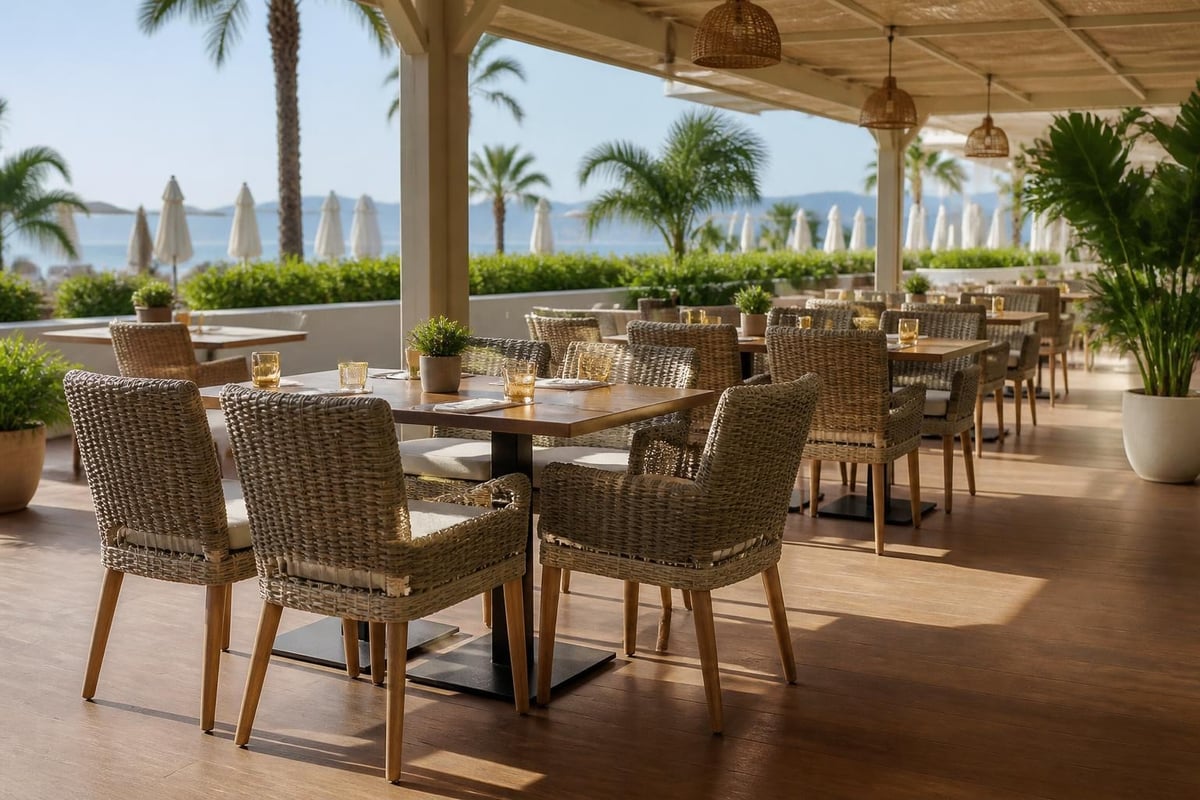 Restaurant terrace furniture planning