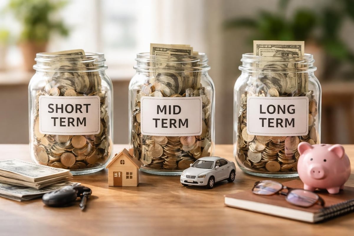 Financial goal timeline categories
