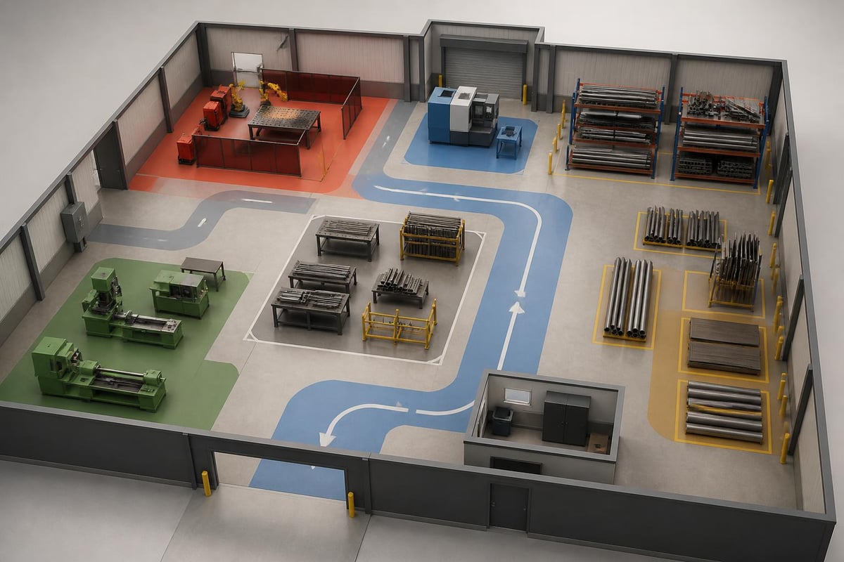 Workshop zoning layout