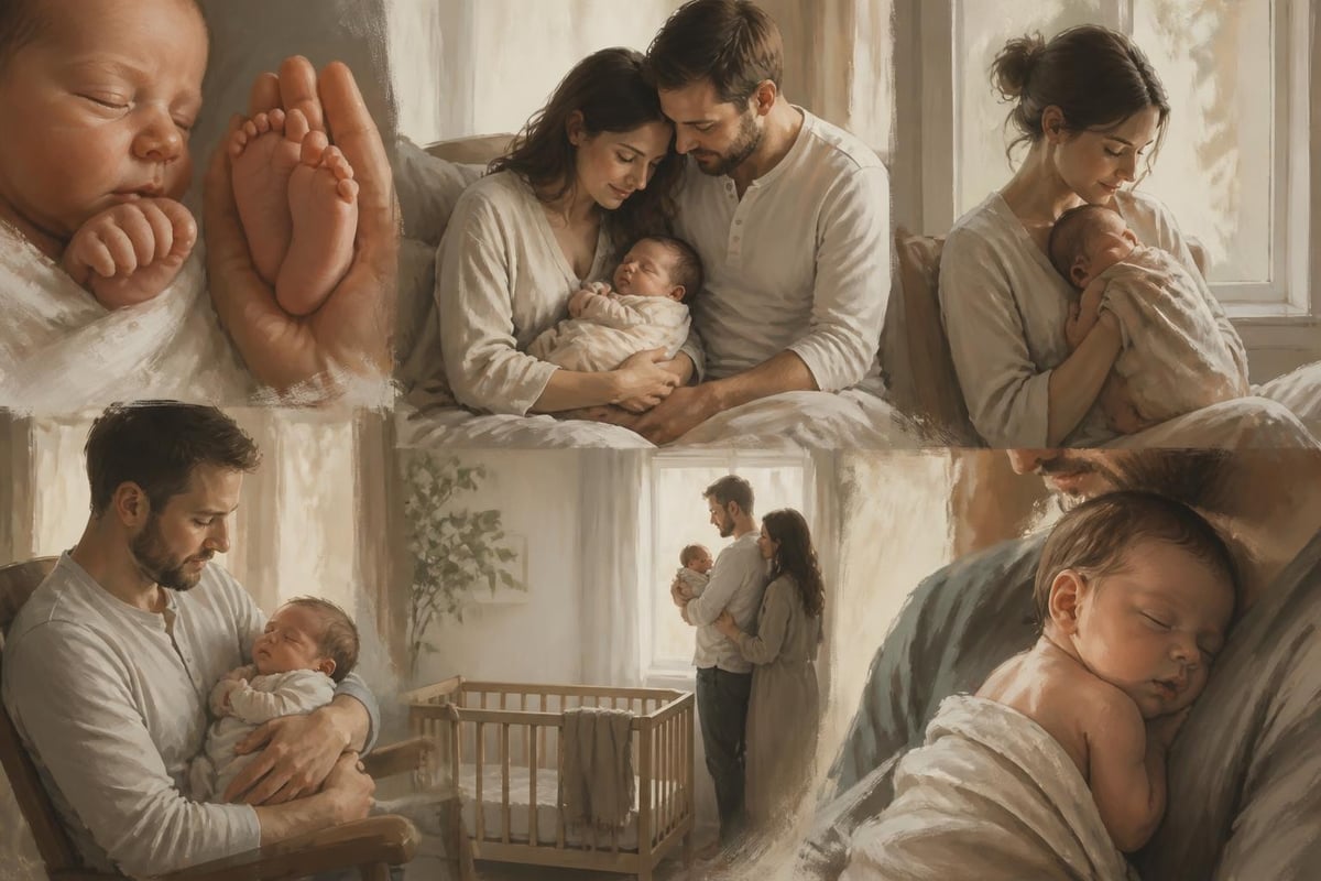 Newborn detail photography at home