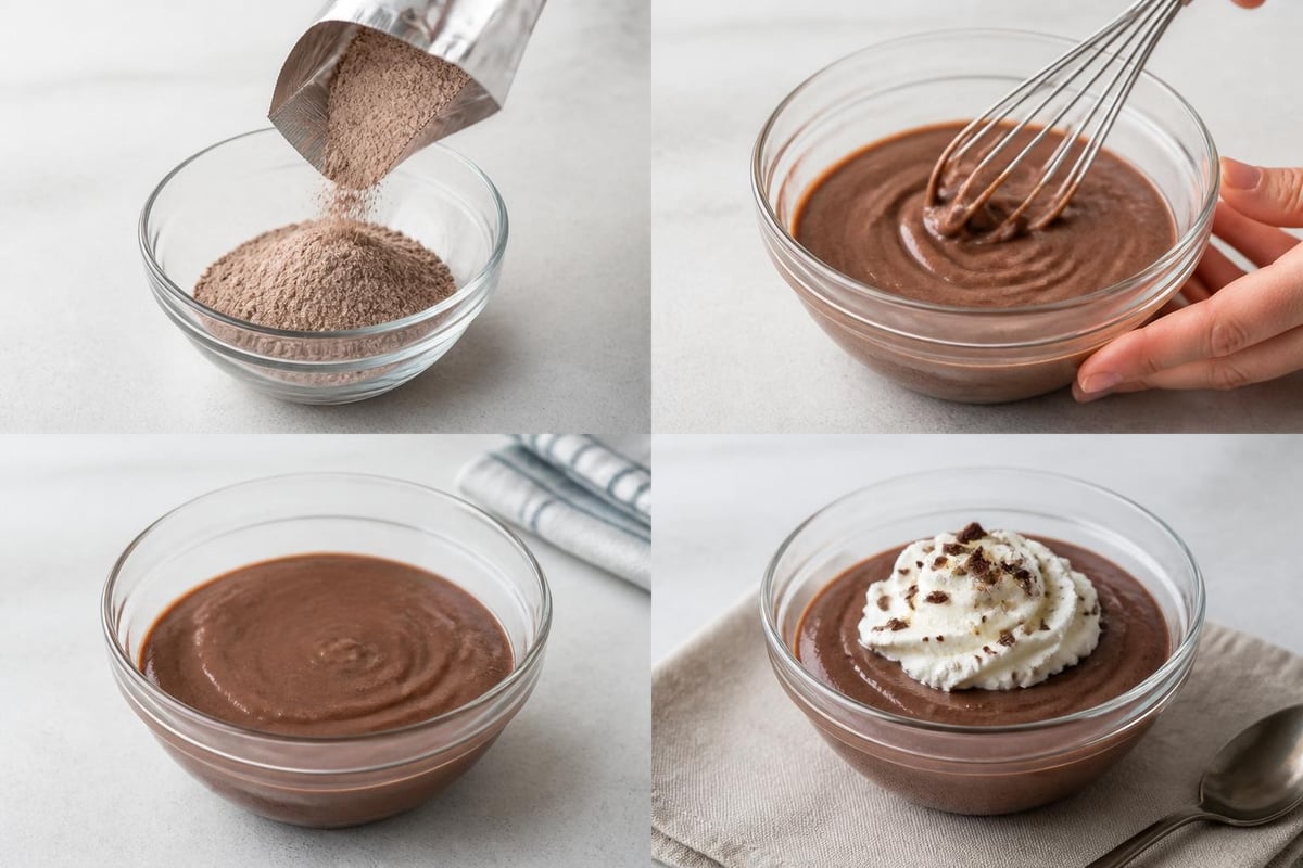 Instant pudding preparation process