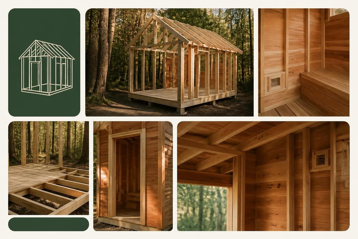 Wood sauna structural design