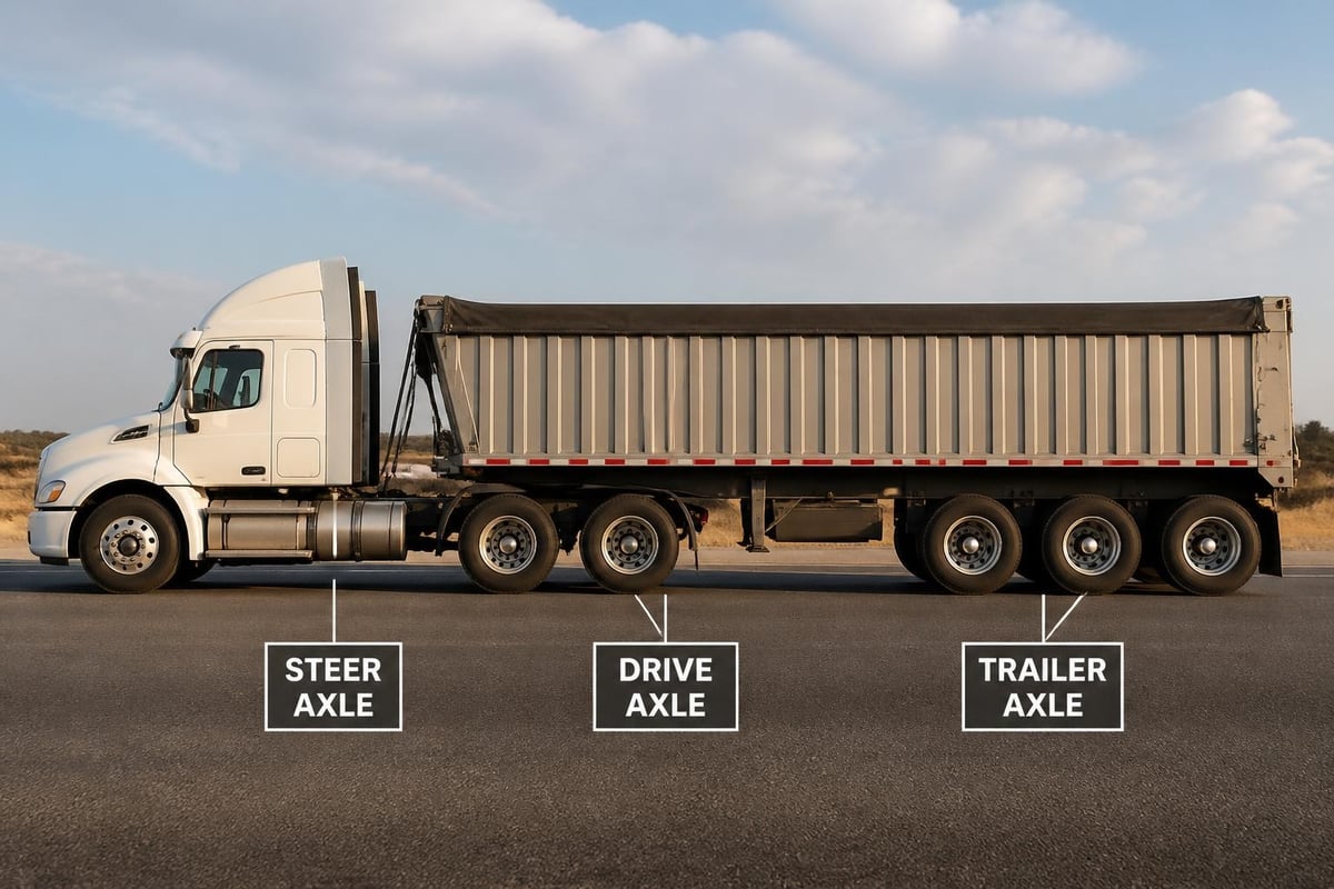 Fleet Tire Management: Complete Guide for 2026 3 Commercial truck tire positions diagram