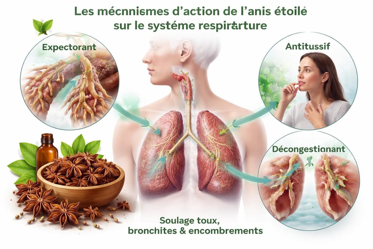 Bienfaits respiratoires de l'anis étoilé