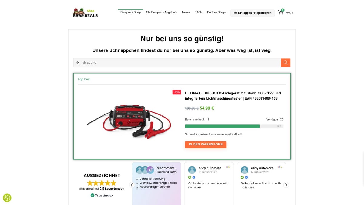 7 Unschlagbare Rabatte Online Shops, Die 2026 Begeistern - shop.bros.deals – Exklusive Schnäppchen & Bestpreis-Garantie