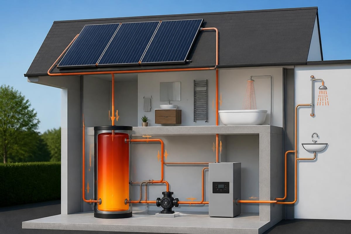 Solar water heating components