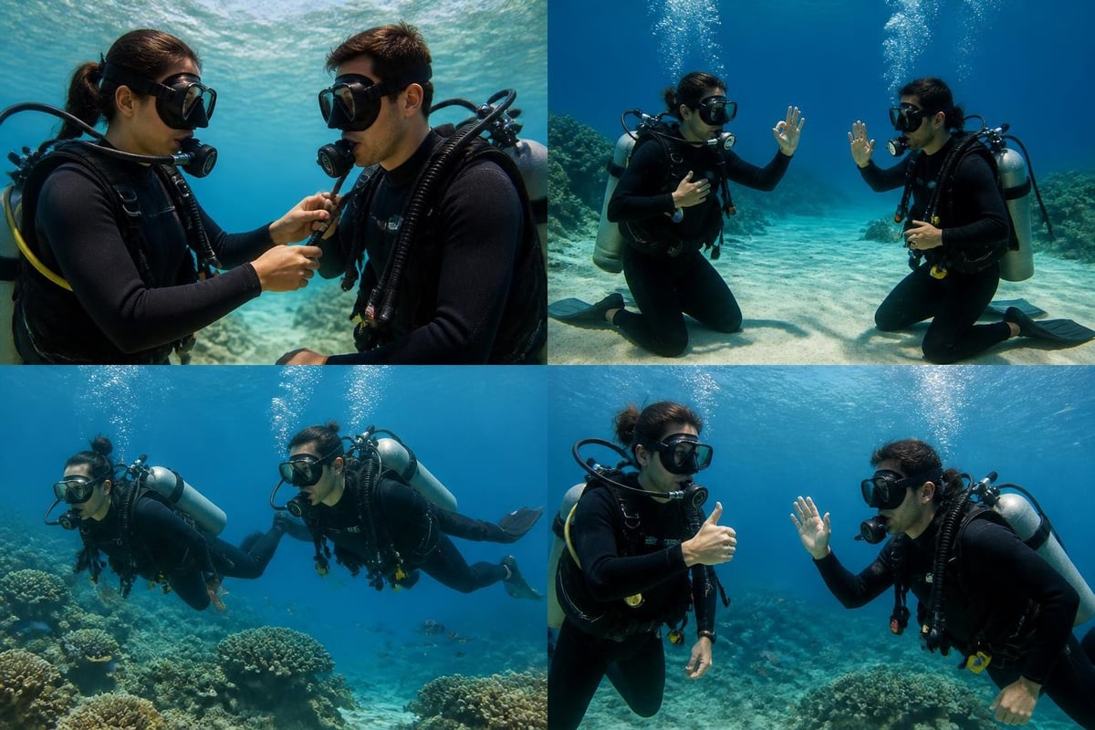 Beginner scuba safety procedures