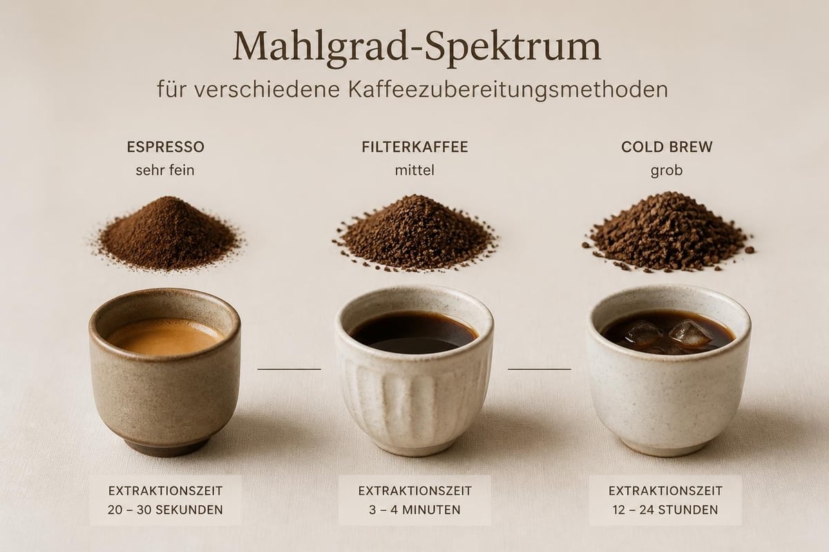 Cold Brew Mahlgrad Übersicht