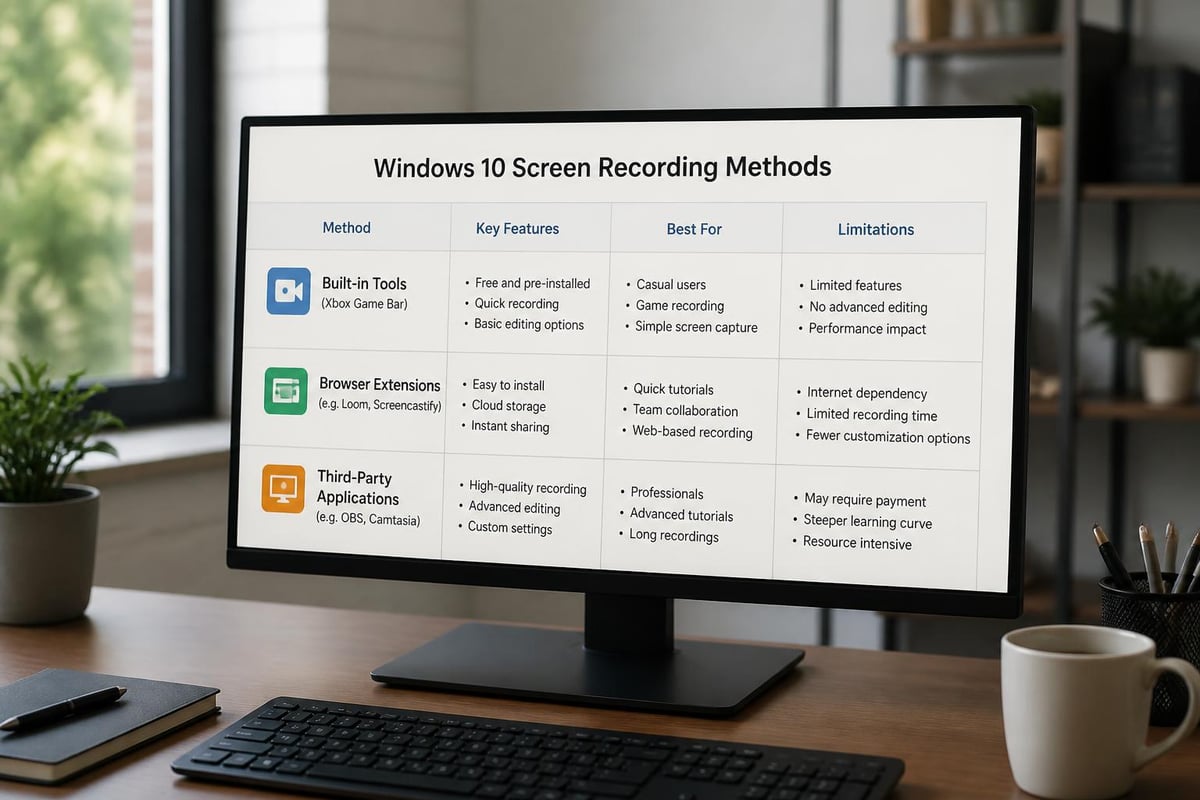 Screen recording software comparison