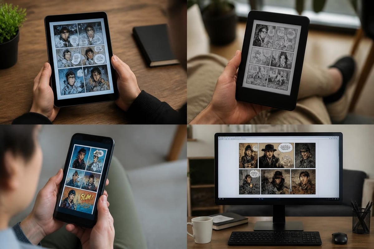 Digital graphic novel formats