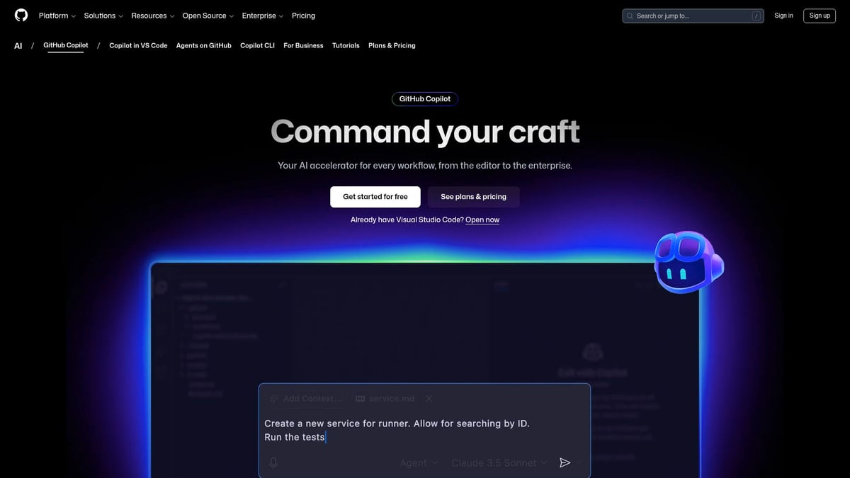 Top 9 Best AI Tools for Business in 2026 - GitHub Copilot