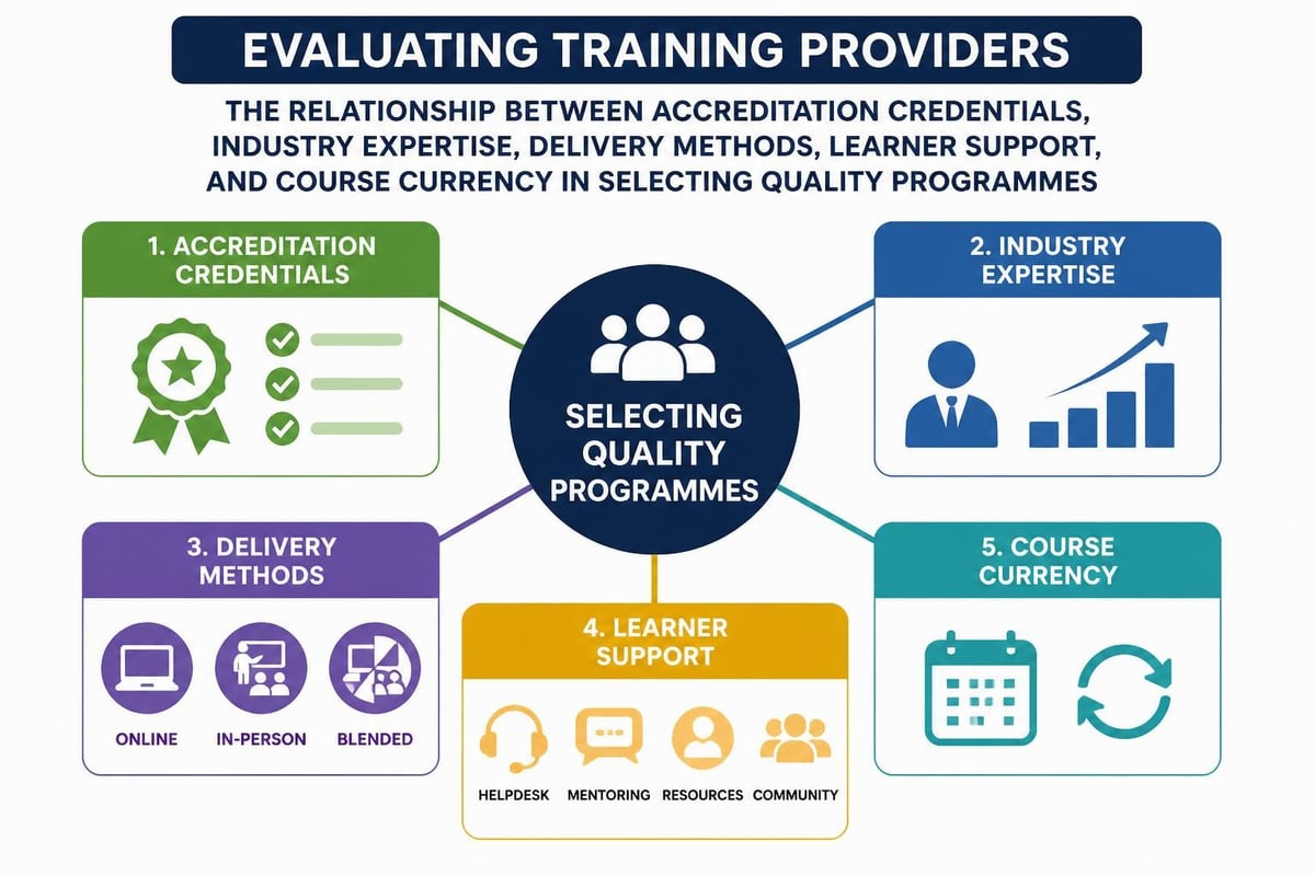 Training provider evaluation criteria