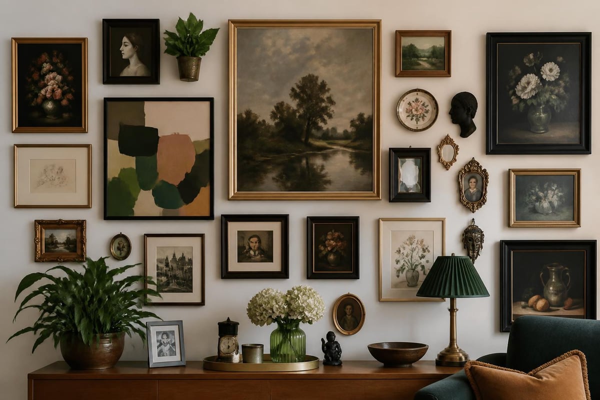Elements of a successful maximalist gallery wall