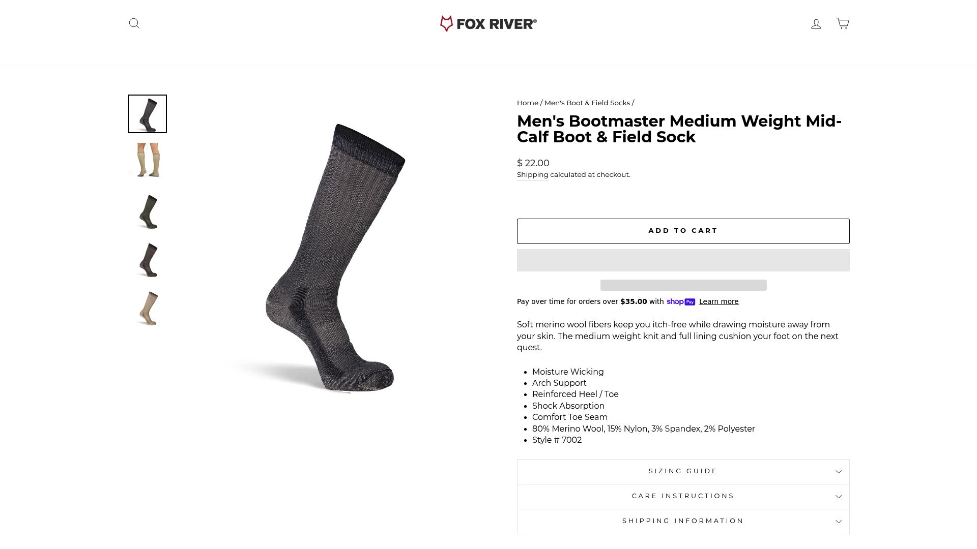 7 Best Boot Socks Men Will Love in 2025 - Men's Bootmaster Medium Weight Mid-Calf Boot & Field Sock – Fox River ($22)