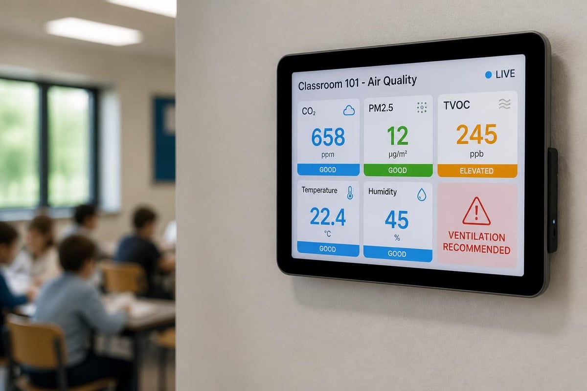 Air quality parameter dashboard