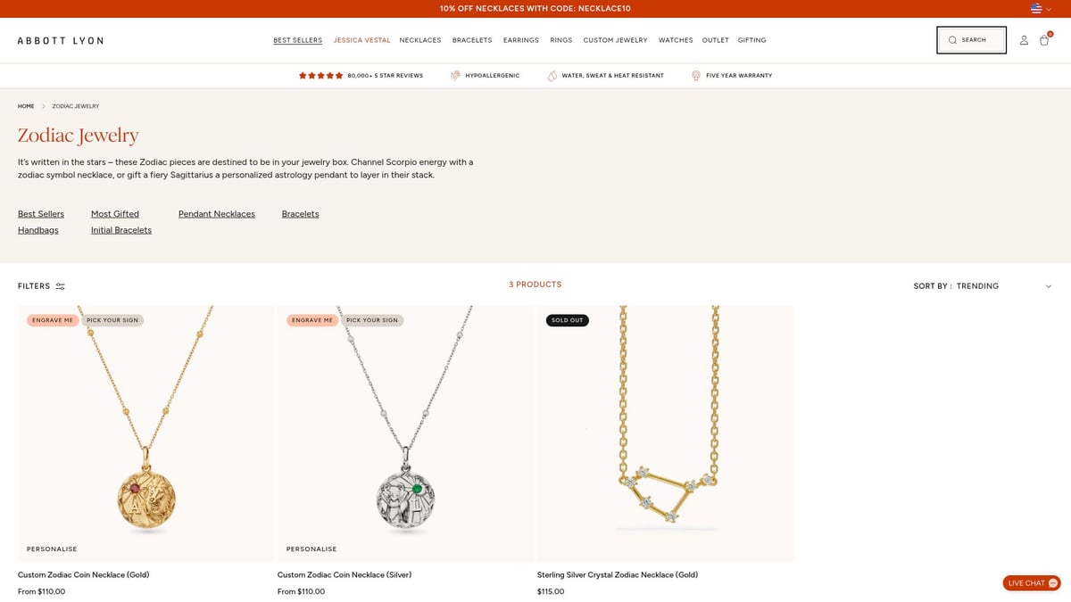 7 Stunning Big Pendant Designs to Elevate Your Style in 2026 - Abbott Lyon: Zodiac Sign Big Pendants