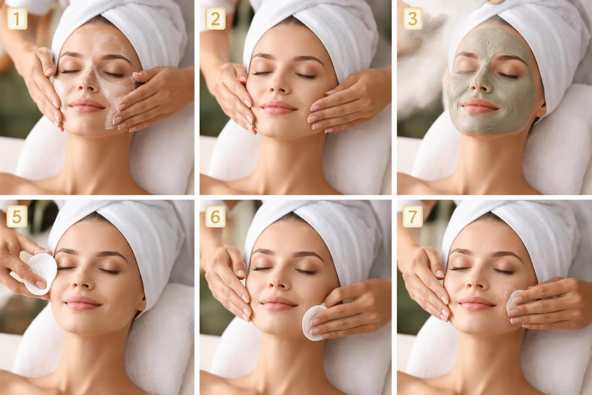Facial treatment steps