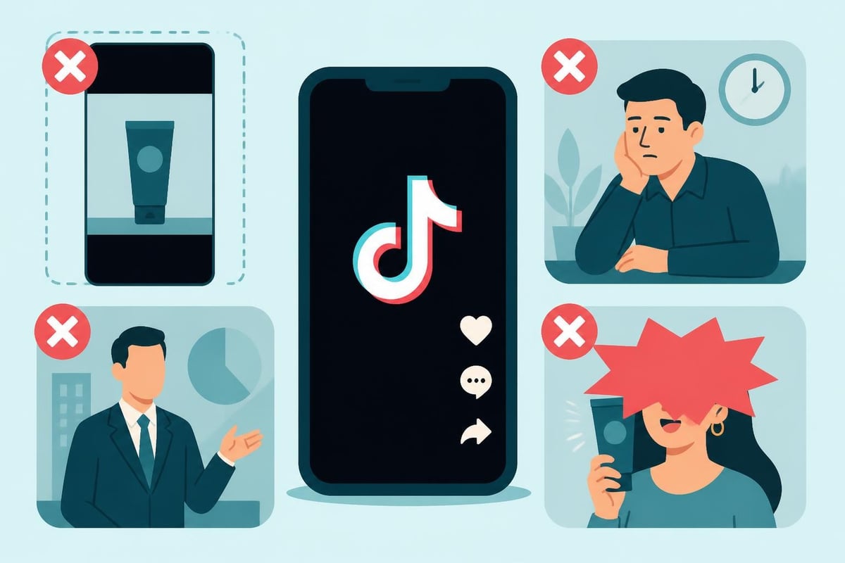 Creative mistakes in TikTok ads