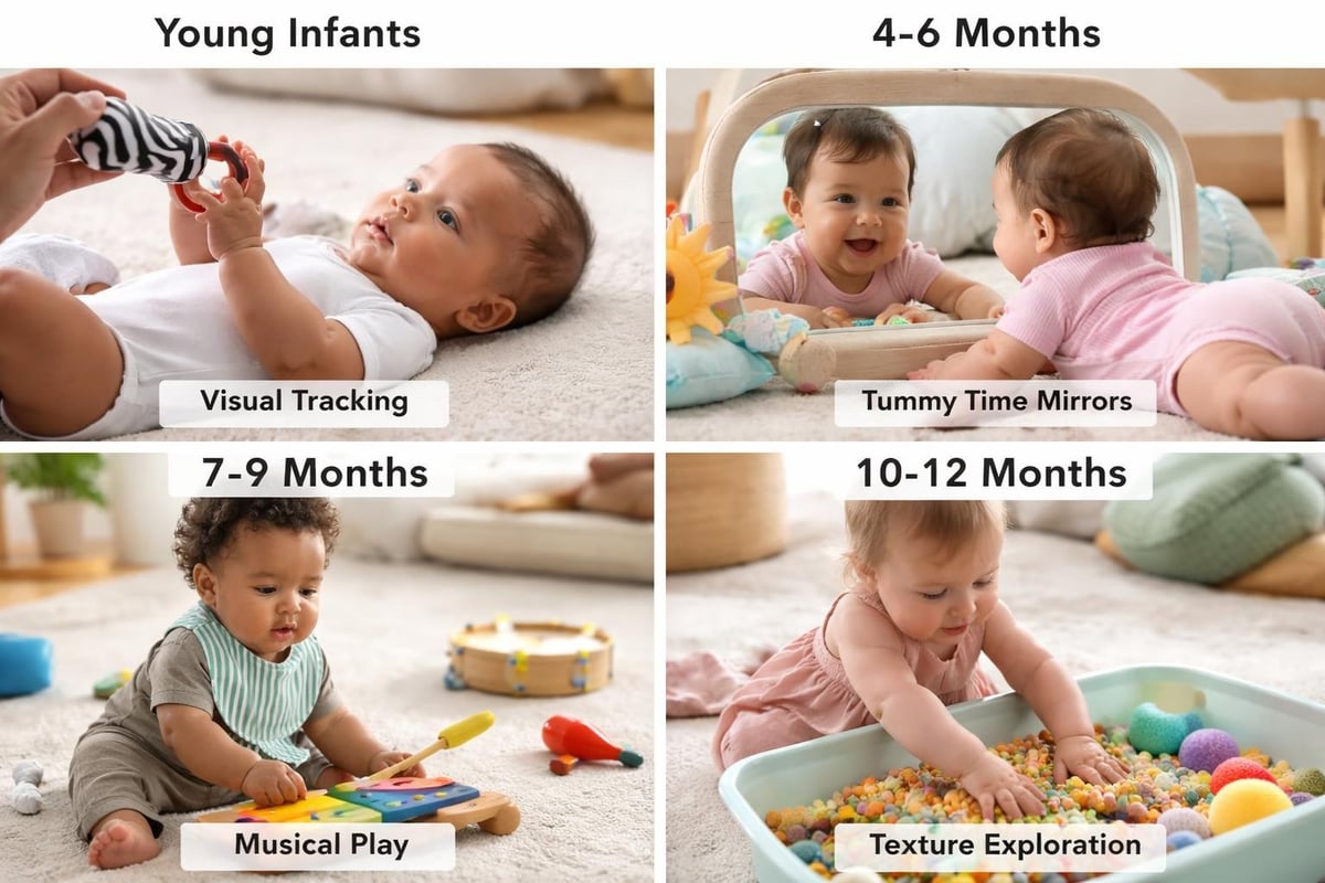 Sensory learning activities for infants